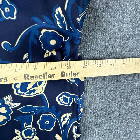 Vintage Victorias Secret Gold Label Silk Sleepshirt Womens Small Blue Floral 90s - Picture 13 of 15